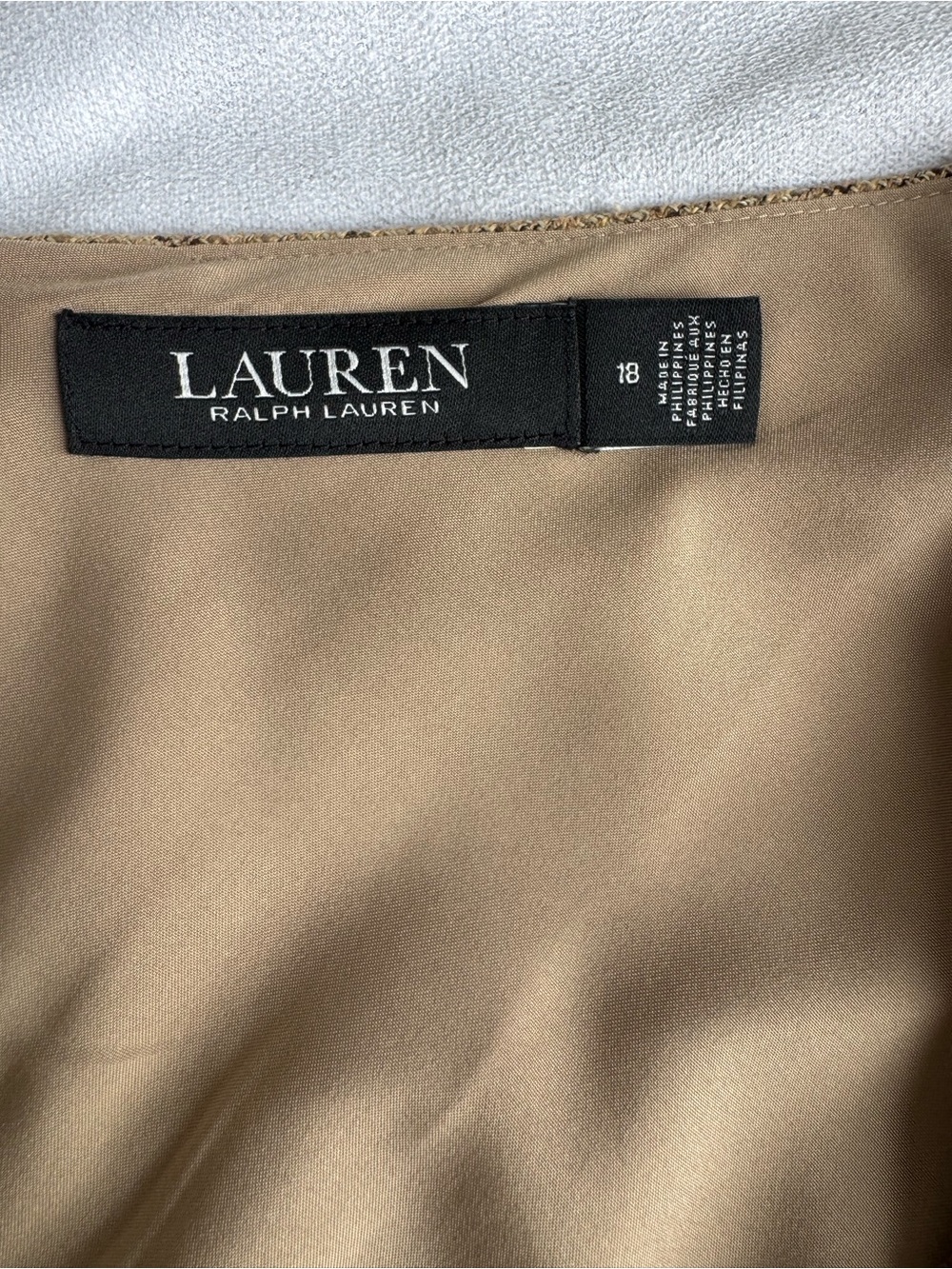 Lauren Ralph Lauren Herringbone Linen Blend Tweed Skirt women 18 Aline luxury - Picture 3 of 13